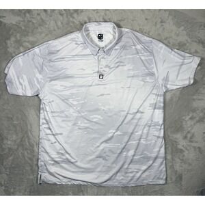 Greater Half Shirt Men XXL Gray Camouflage Legion Camo Polo Short Sleeve Golf